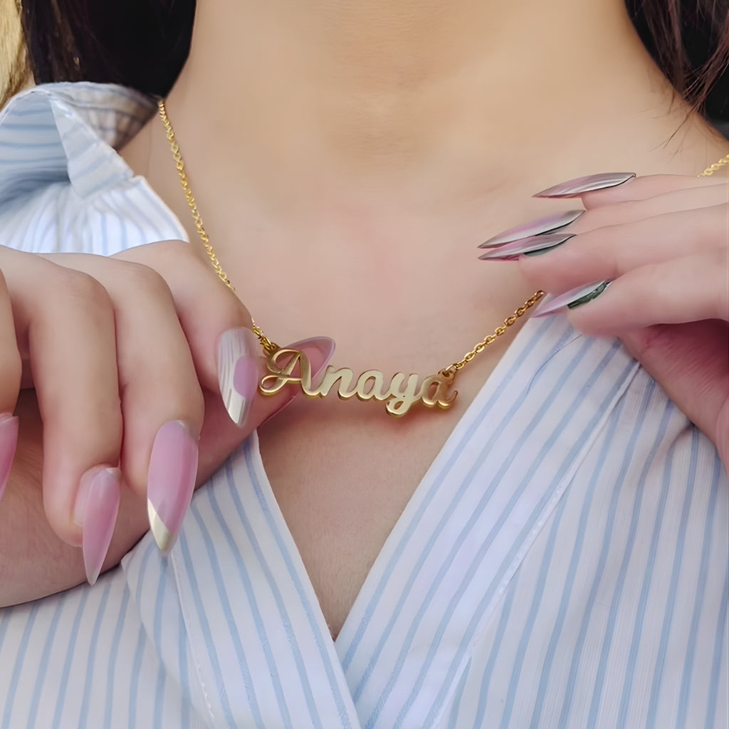Custom Gold-Plated Name Necklace