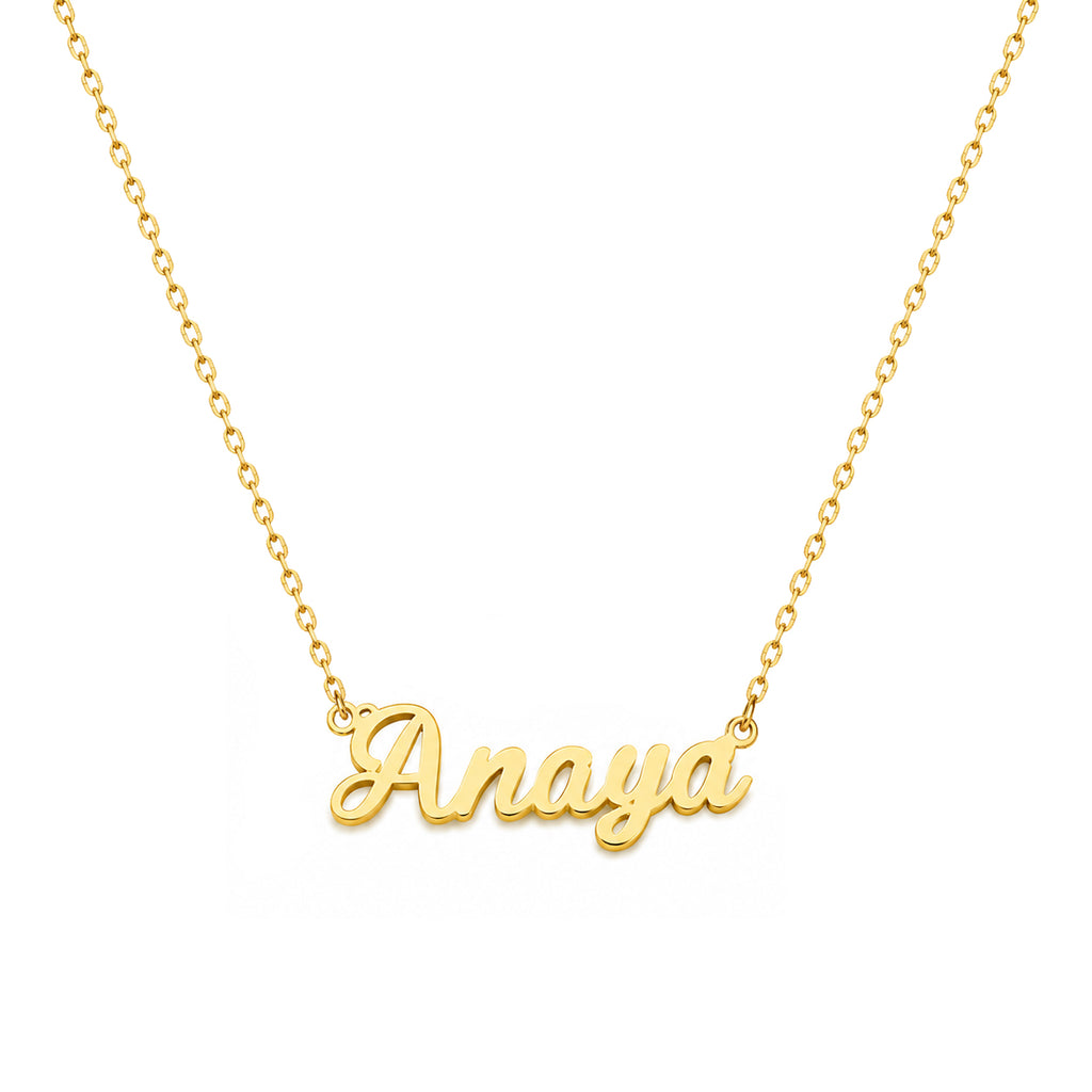 Minimal Style Custom Name Necklace | Gold Silver Plated Pendant