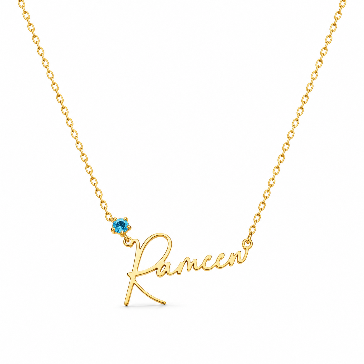 Custom Birthstone Name Necklace, Personalized Jewelry, Dainty Name Pendant Gold, Silver, Gift for Her, Birthday & Wedding Gift