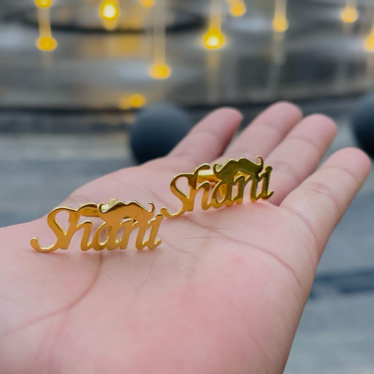 Customize Name Cufflinks With Mustache