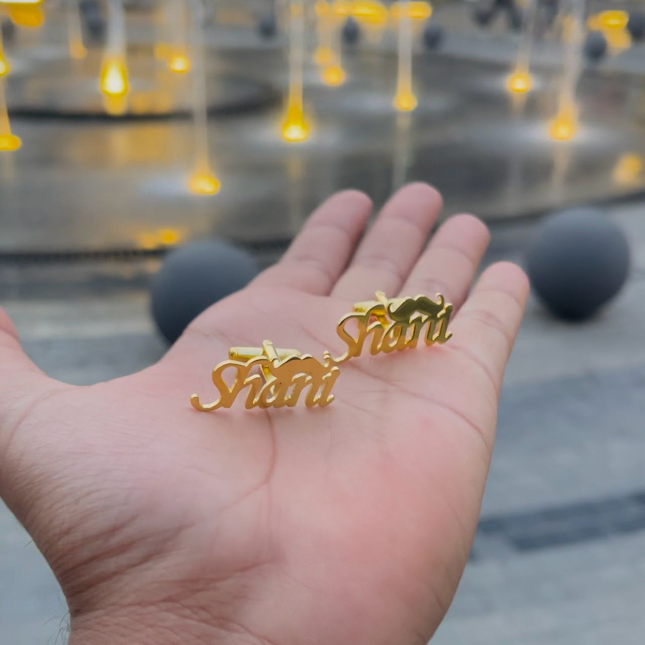 Customize Name Cufflinks With Mustache