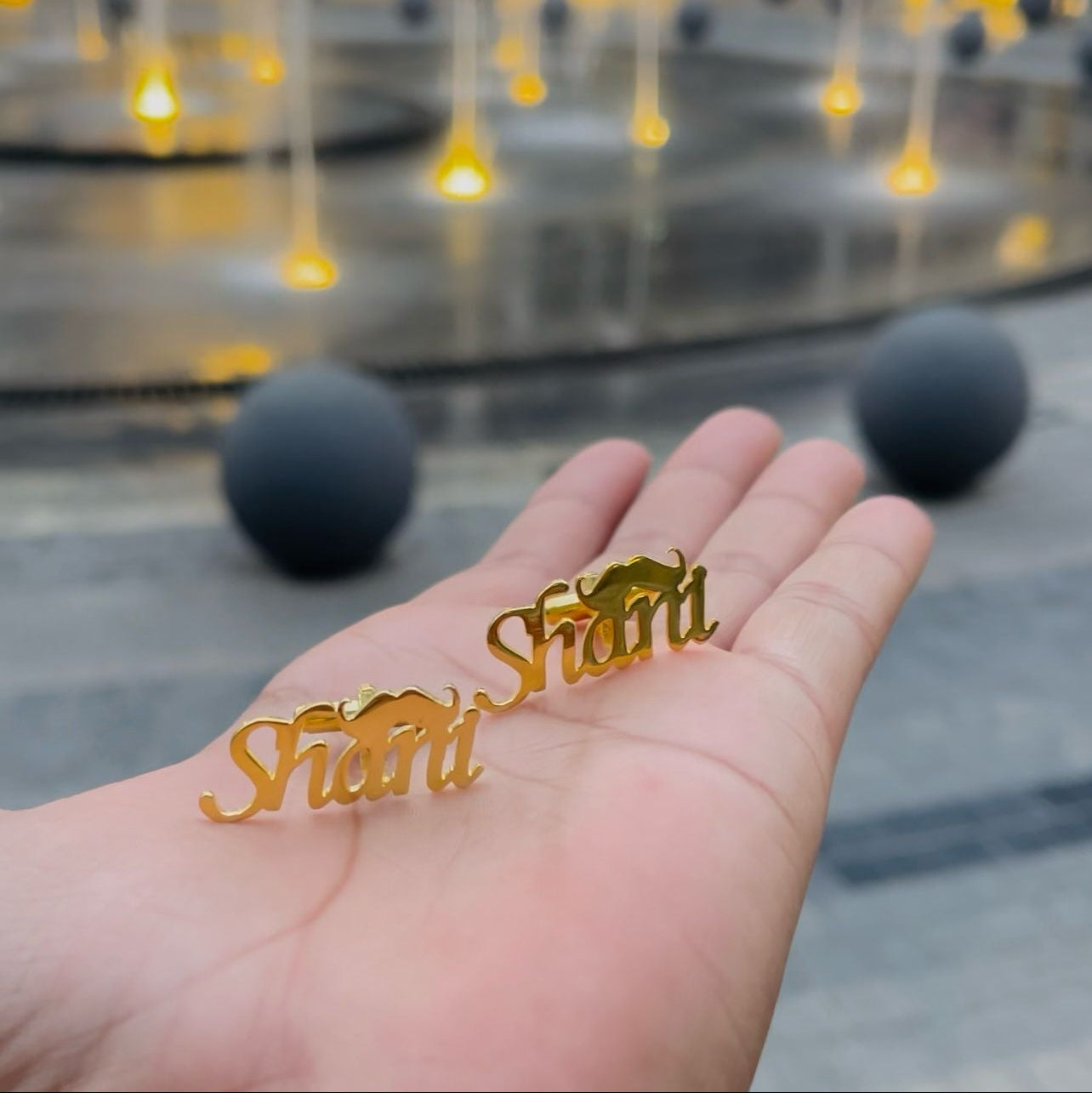 Customize Name Cufflinks With Mustache
