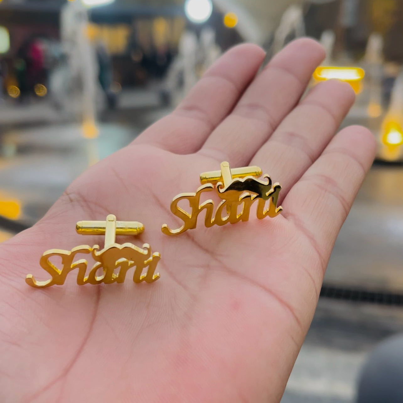 Customize Name Cufflinks With Mustache